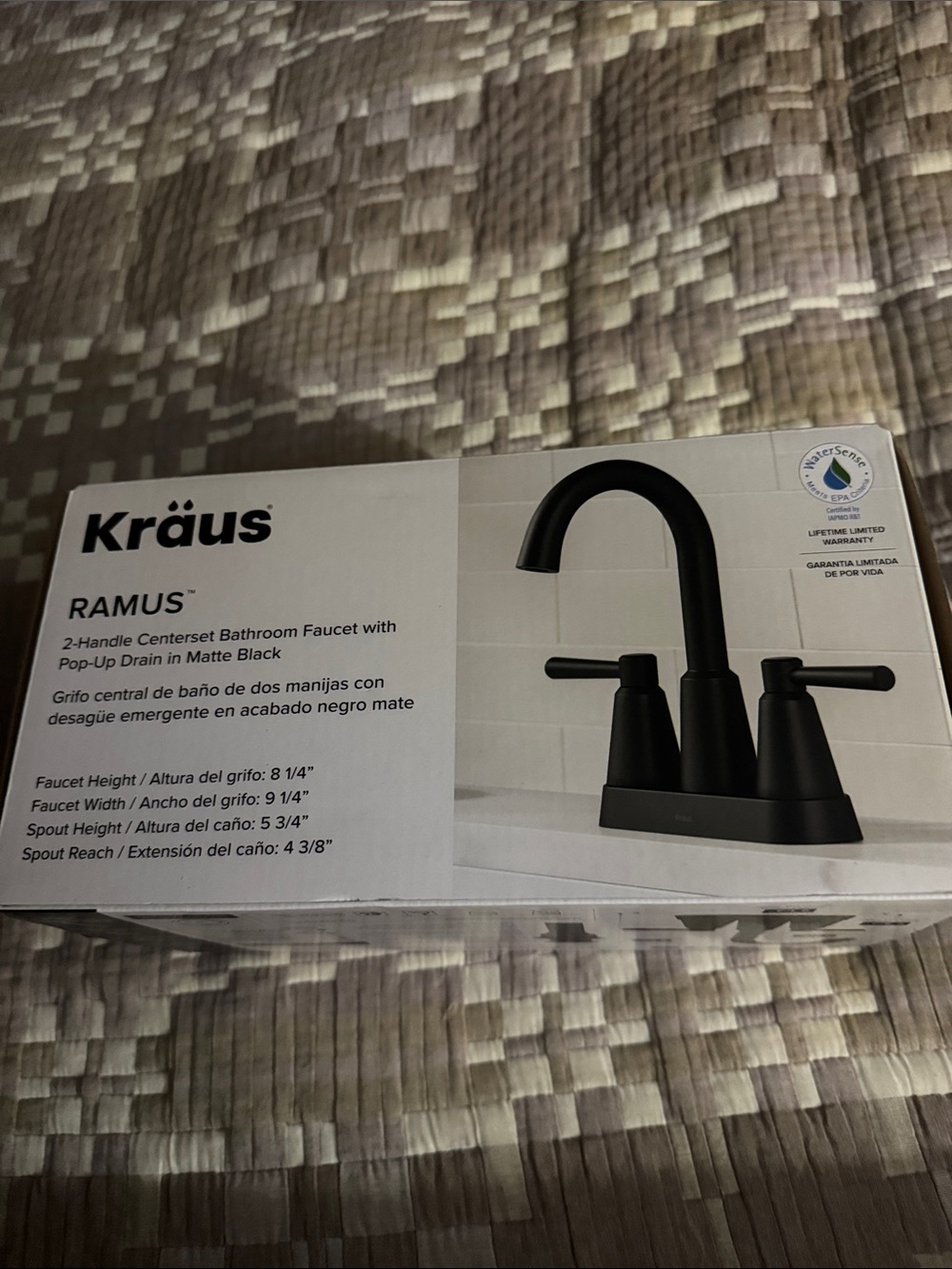 Ramus 2-Handle Centerset Bathroom Faucet in Matte Black